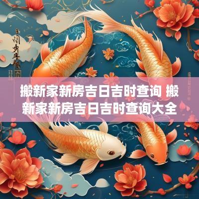 搬新家新房吉日吉时查询 搬新家新房吉日吉时查询大全