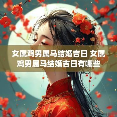 女属鸡男属马结婚吉日 女属鸡男属马结婚吉日有哪些