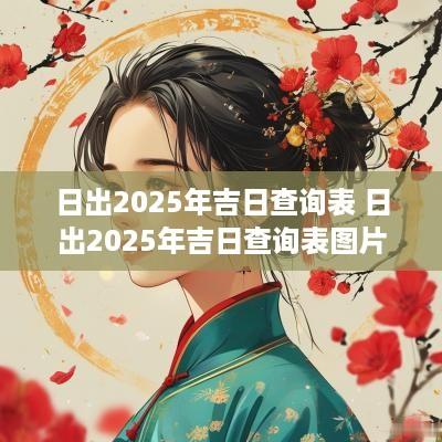 日出2025年吉日查询表 日出2025年吉日查询表图片