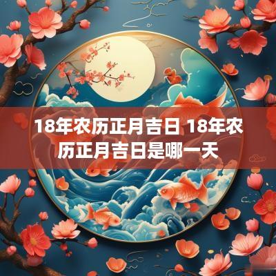 18年农历正月吉日 18年农历正月吉日是哪一天