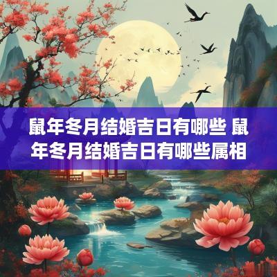 蛇年冬月结婚吉日有哪些 蛇年冬月结婚吉日有哪些属相