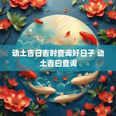 动土吉日吉时查询好日子 动土吉曰查询