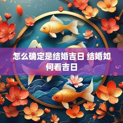 怎么确定是结婚吉日 结婚如何看吉日