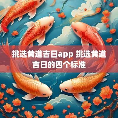 挑选黄道吉日app 挑选黄道吉日的四个标准