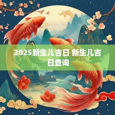 2025新生儿吉日 新生儿吉日查询