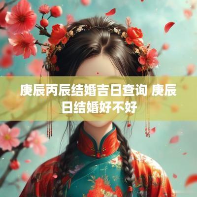 庚辰丙辰结婚吉日查询 庚辰日结婚好不好