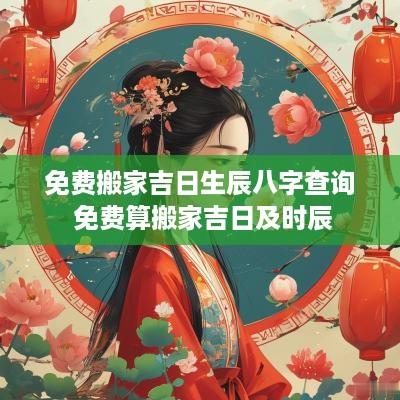 免费搬家吉日生辰八字查询 免费算搬家吉日及时辰