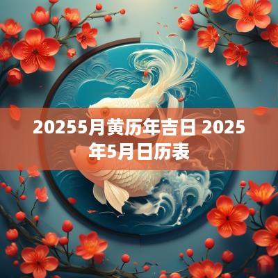 20255月黄历年吉日 2025年5月日历表