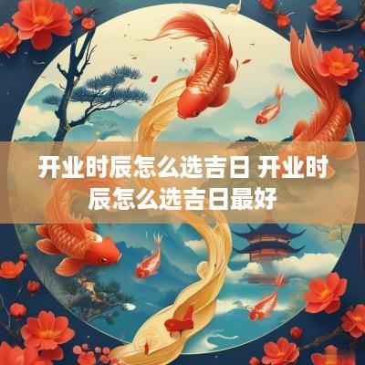 开业时辰怎么选吉日 开业时辰怎么选吉日最好
