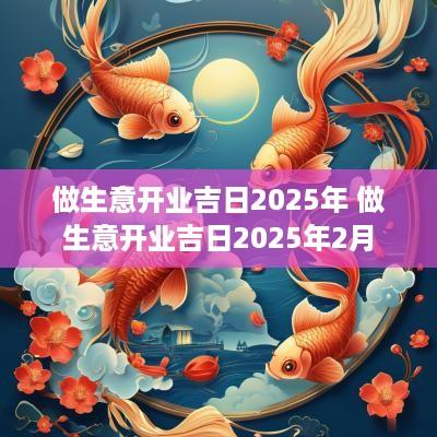 做生意开业吉日2025年 做生意开业吉日2025年2月