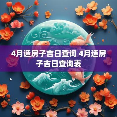 4月造房子吉日查询 4月造房子吉日查询表