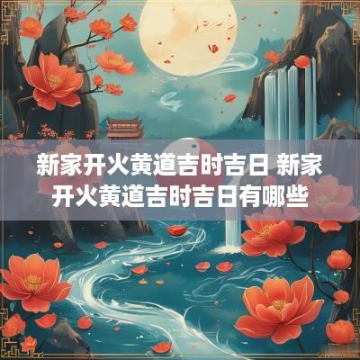 新家开火黄道吉时吉日 新家开火黄道吉时吉日有哪些