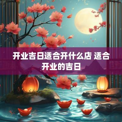 开业吉日适合开什么店 适合开业的吉日