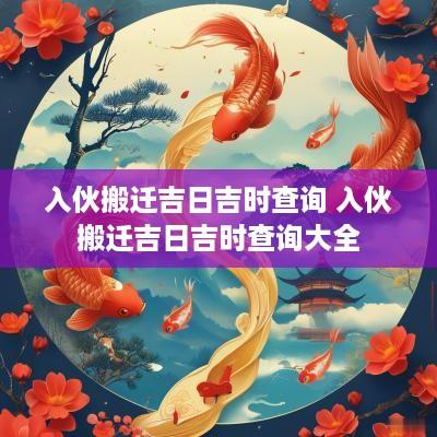 入伙搬迁吉日吉时查询 入伙搬迁吉日吉时查询大全