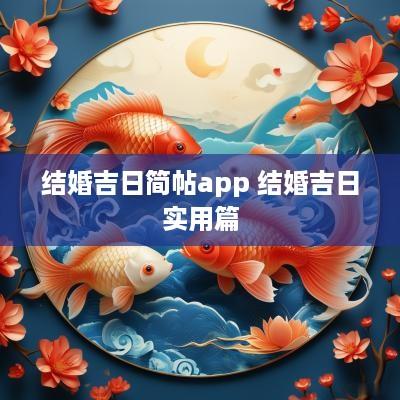 结婚吉日简帖app 结婚吉日实用篇
