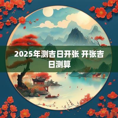 2025年测吉日开张 开张吉日测算