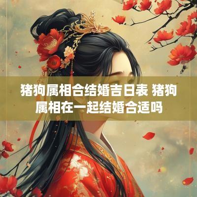 猪狗属相合结婚吉日表 猪狗属相在一起结婚合适吗