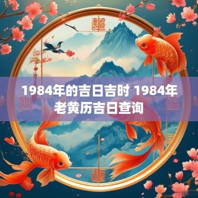 1984年的吉日吉时 1984年老黄历吉日查询