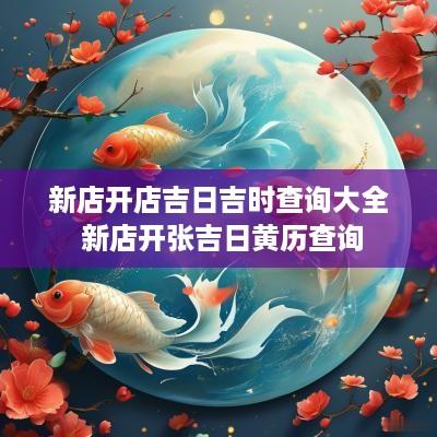 新店开店吉日吉时查询大全 新店开张吉日黄历查询
