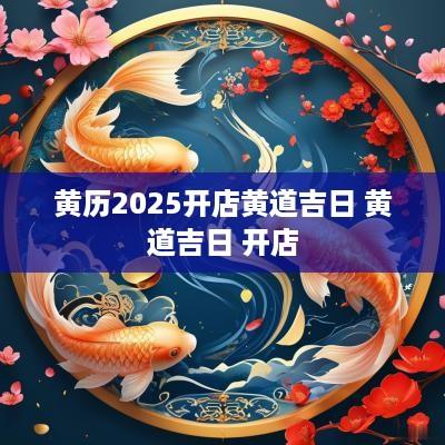 黄历2025开店黄道吉日 黄道吉日 开店