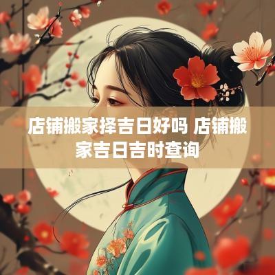 店铺搬家择吉日好吗 店铺搬家吉日吉时查询