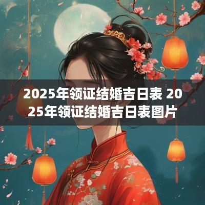 2025年领证结婚吉日表 2025年领证结婚吉日表图片