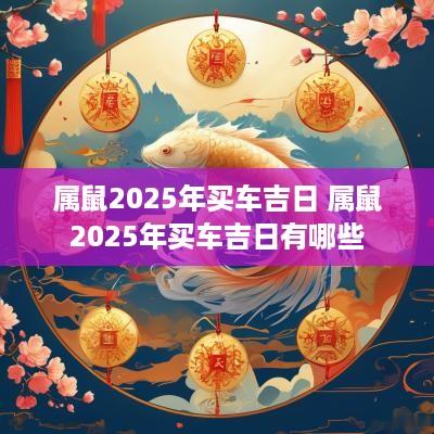 属鼠2025年买车吉日 属鼠2025年买车吉日有哪些