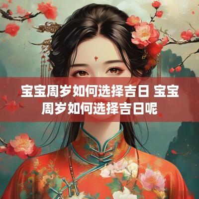 宝宝周岁如何选择吉日 宝宝周岁如何选择吉日呢