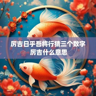 厉吉日乎吾将行猜三个数字 厉吉什么意思