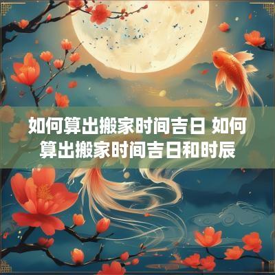 如何算出搬家时间吉日 如何算出搬家时间吉日和时辰