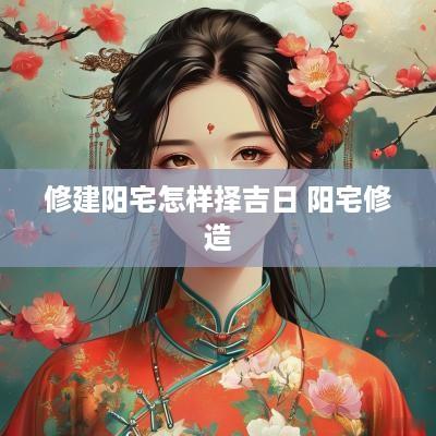 修建阳宅怎样择吉日 阳宅修造