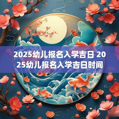 2025幼儿报名入学吉日 2025幼儿报名入学吉日时间