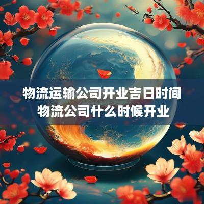 物流运输公司开业吉日时间 物流公司什么时候开业