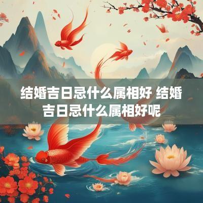 结婚吉日忌什么属相好 结婚吉日忌什么属相好呢