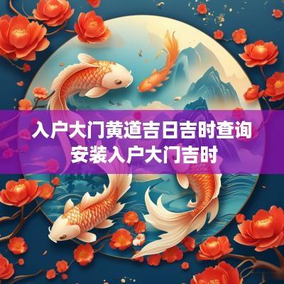 入户大门黄道吉日吉时查询 安装入户大门吉时