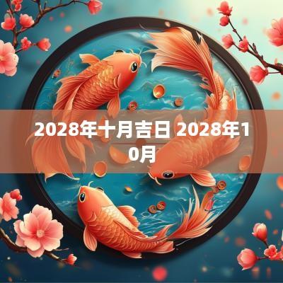 2028年十月吉日 2028年10月