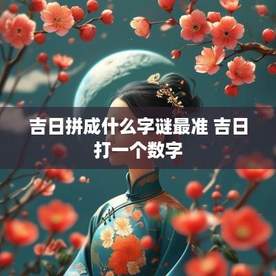 吉日拼成什么字谜最准 吉日打一个数字