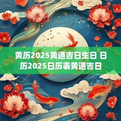 黄历2025黄道吉日生日 日历2025日历表黄道吉日