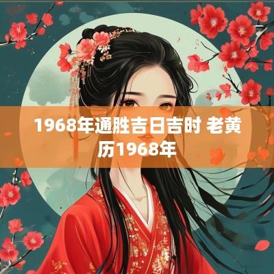 1968年通胜吉日吉时 老黄历1968年