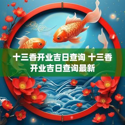 十三香开业吉日查询 十三香开业吉日查询最新