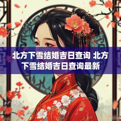 北方下雪结婚吉日查询 北方下雪结婚吉日查询最新