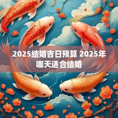 2025结婚吉日预算 2025年哪天适合结婚