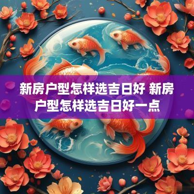 新房户型怎样选吉日好 新房户型怎样选吉日好一点