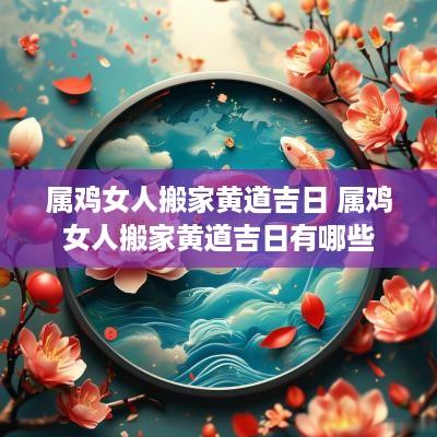 属鸡女人搬家黄道吉日 属鸡女人搬家黄道吉日有哪些