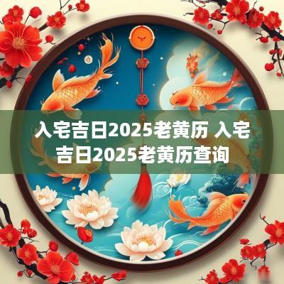 入宅吉日2025老黄历 入宅吉日2025老黄历查询