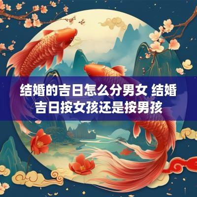 结婚的吉日怎么分男女 结婚吉日按女孩还是按男孩