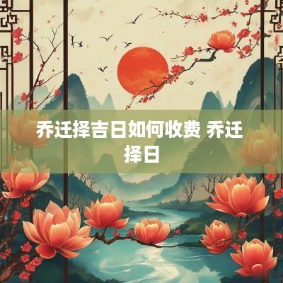 乔迁择吉日如何收费 乔迁 择日