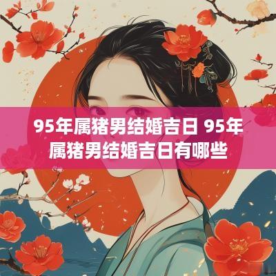 95年属猪男结婚吉日 95年属猪男结婚吉日有哪些