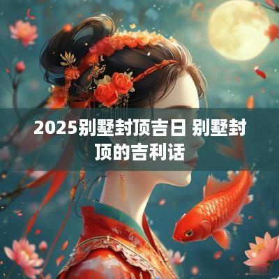 2025别墅封顶吉日 别墅封顶的吉利话