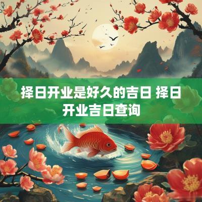 择日开业是好久的吉日 择日开业吉日查询